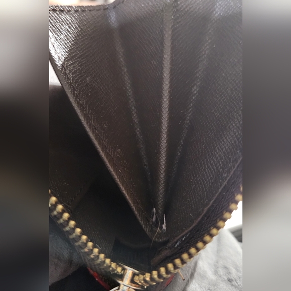 Louis Vuitton Damier Ebene Checkered Brown Wallet With Gold Hardware - Picture 4 of 16